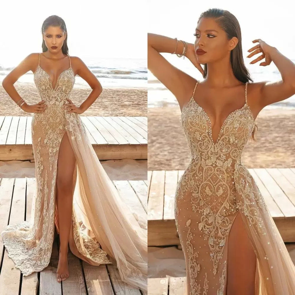 Damen Maxikleid mit V-Ausschnitt und ärmellosem Schnitt
