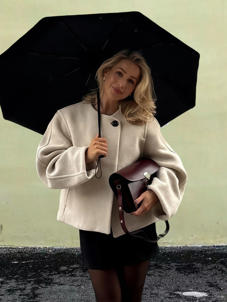 Damen Schulterjacke mit voluminösen Ärmeln und schickem Schnitt WW