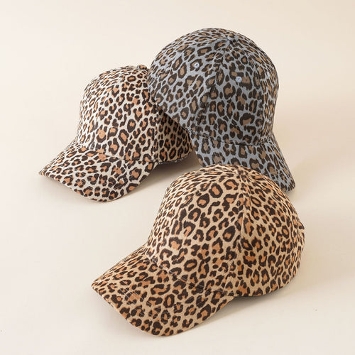 Damen Baseballmütze mit modernem Leopardenmuster und hoher Atmungsaktivität WW
