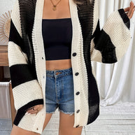 Damen Strickjacke im luftigen Netzdesign WW