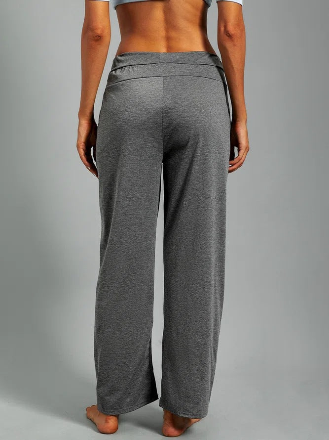 Damen Relaxed Fit Casual Lounge-Hosen mit Knopfakzenten WW