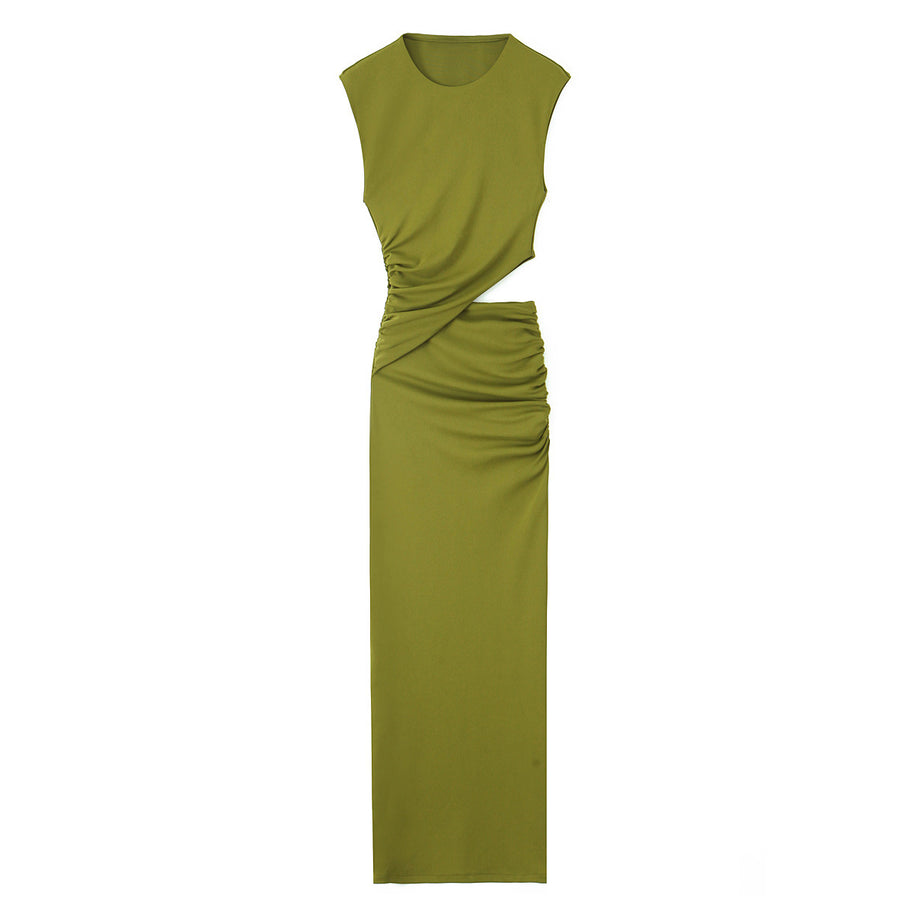 Damen Maxikleid mit elegantem Wickeldesign und raffinierten Raffungselementen WW