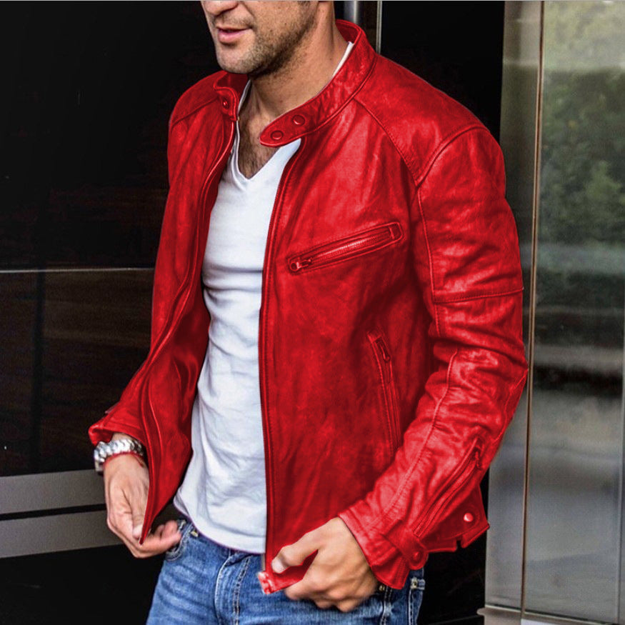 W&W Mode | Klassische Wetterfeste Lederjacke Für Männer
