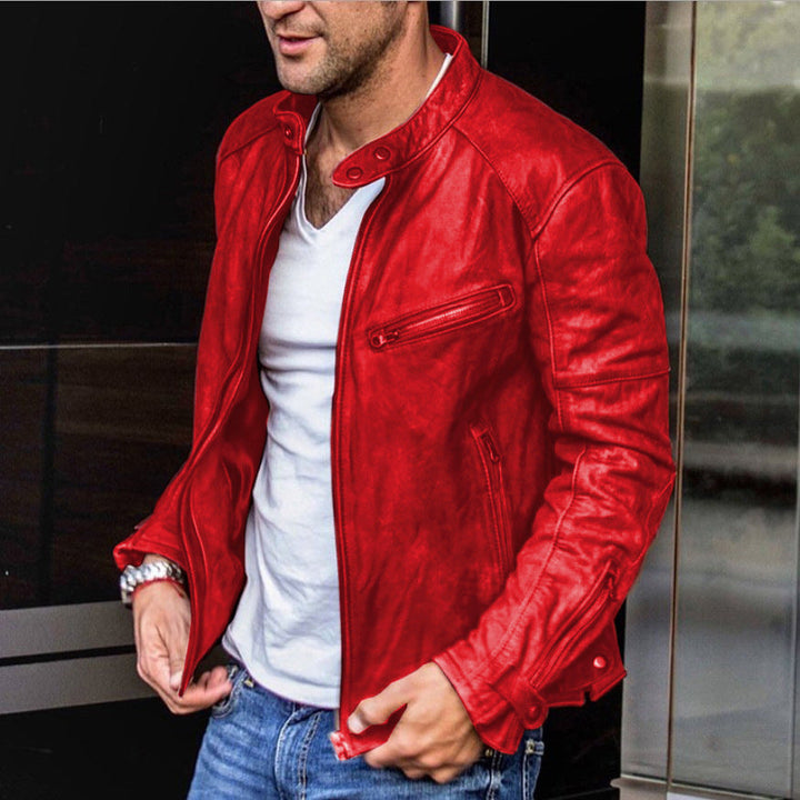W&W Mode | Klassische Wetterfeste Lederjacke Für Männer