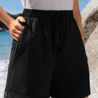 Damen Luftige Sommershorts mit elastischem Bund und Kordelzug WW