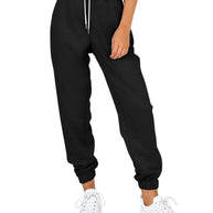 Damen bequeme Sweatpants mit elastischem Bund und Taschen WW