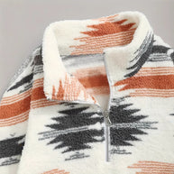 – Gewebte Jacke mit bedrucktem Kragen