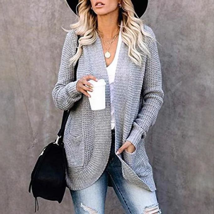 Damen Strickcardigan mit praktischen Taschen und luftiger Struktur WW