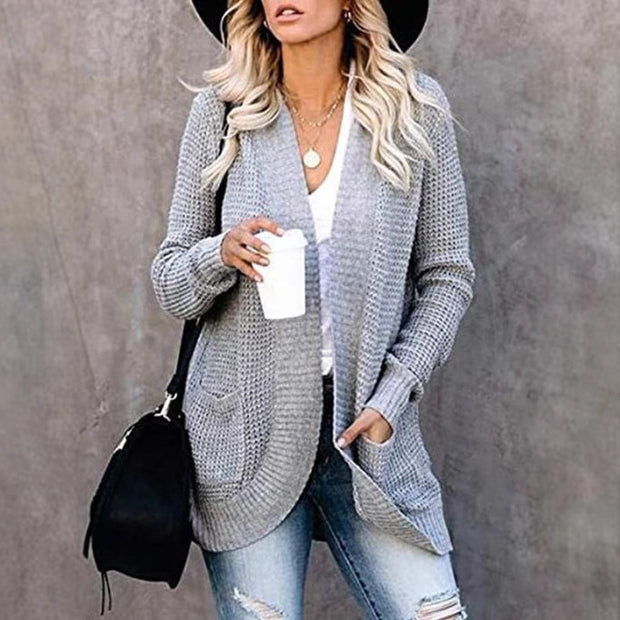 Damen Strickcardigan mit praktischen Taschen und luftiger Struktur WW