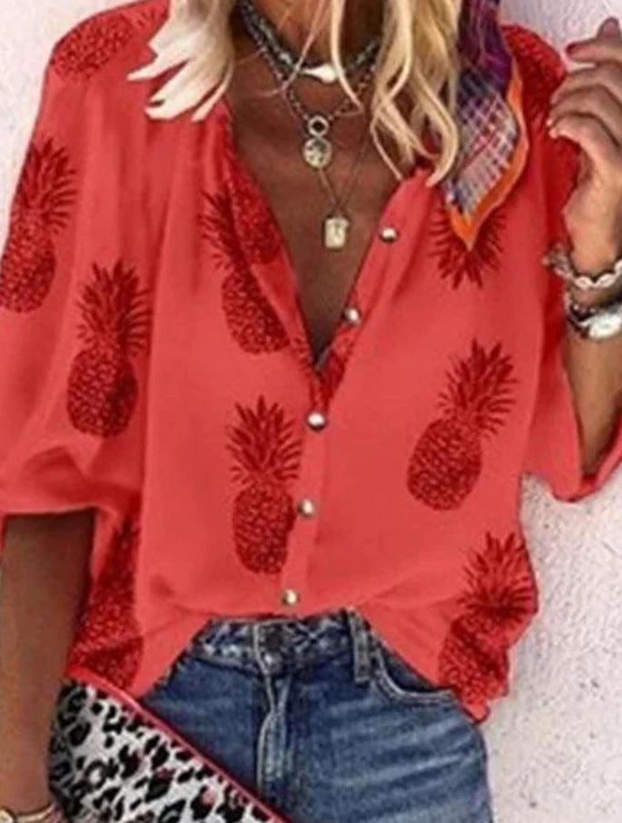 WW | Spitzenbestickte Boho Langarm Tunika Bluse
