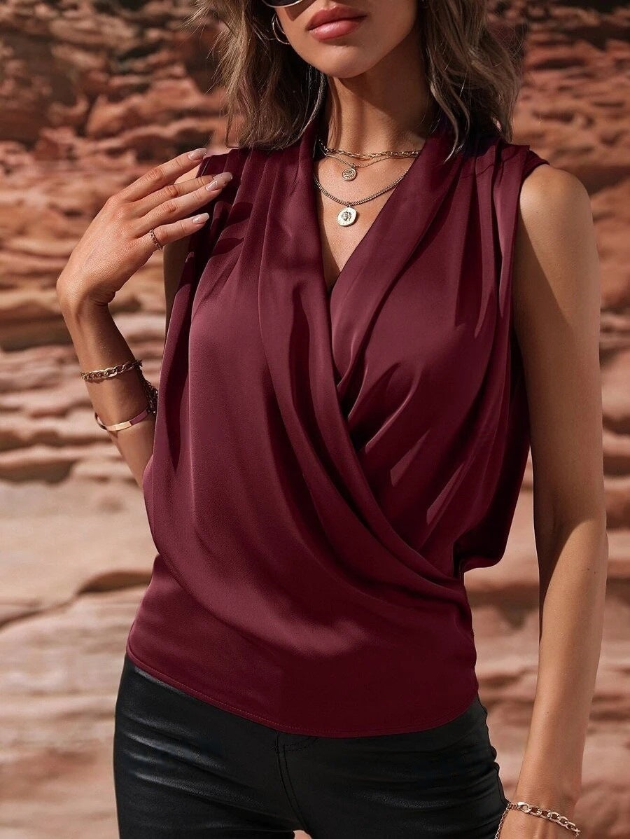 W&W Mode | Gekraustes Weste Sexy Shirt Top