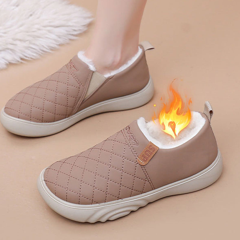 Damen Bequeme und warme Hausschuhe mit kuscheligem Innenfutter WW
