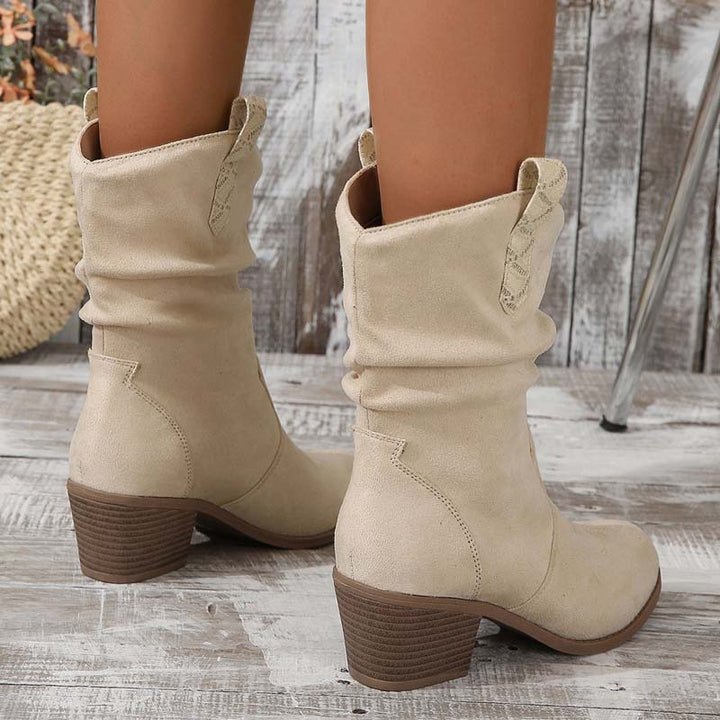 W&W Mode | Vintage-Stiefel Mit Klobigem Absatz