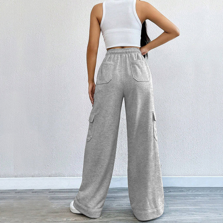 Damen Cargo-Hose mit weitem Schnitt und elastischem Bund W&W Mode