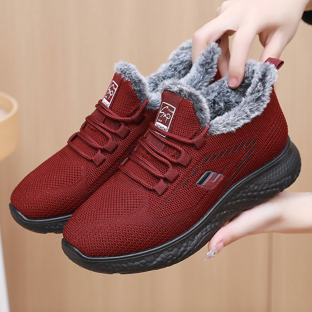 Damen Athletische und warme Sneakers mit Fleece-Innenfutter WW
