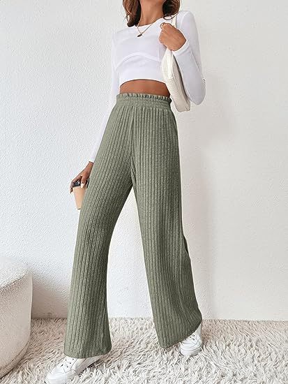 WW | Lockere gestrickte lange Hose
