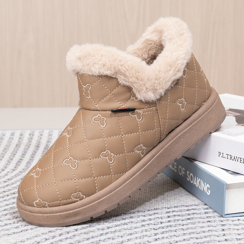 Damen Stilvolle und warme Fleecegefütterte Hausschuhe WW