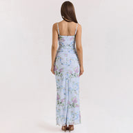 Damen Maxikleid mit floralem Musterdruck und seitlichem Schlitz W&W