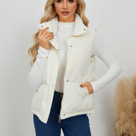 Damen Weste mit hohem Kragen und praktischen Taschen WW