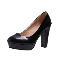 Damen Plateau-Pumps mit elegantem Hochglanz und bequemem Fußbett W&W