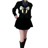 Damen Strickjacke mit großem Schleifendetail WW