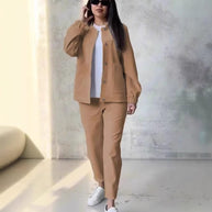 Damen Sportliche Freizeitjacke und bequeme Hose Set WW