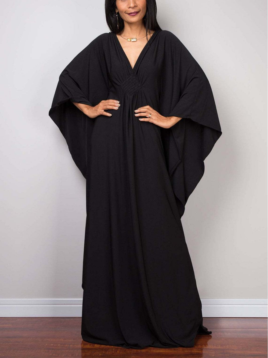 Damen elegantes Maxi-Kleid mit weitem Schnitt WW