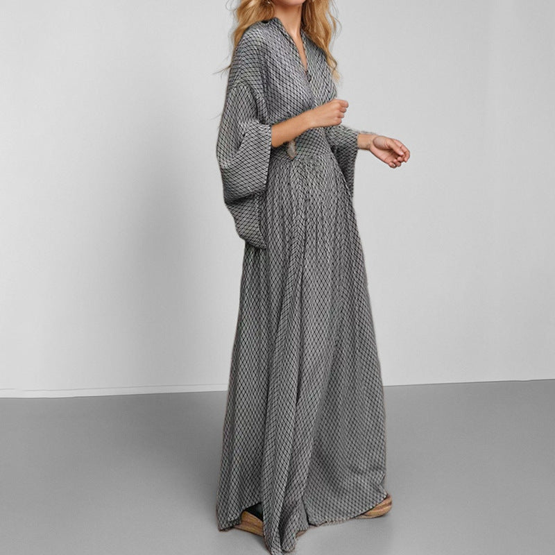 Damen Elegantes Kimono Kleid WW