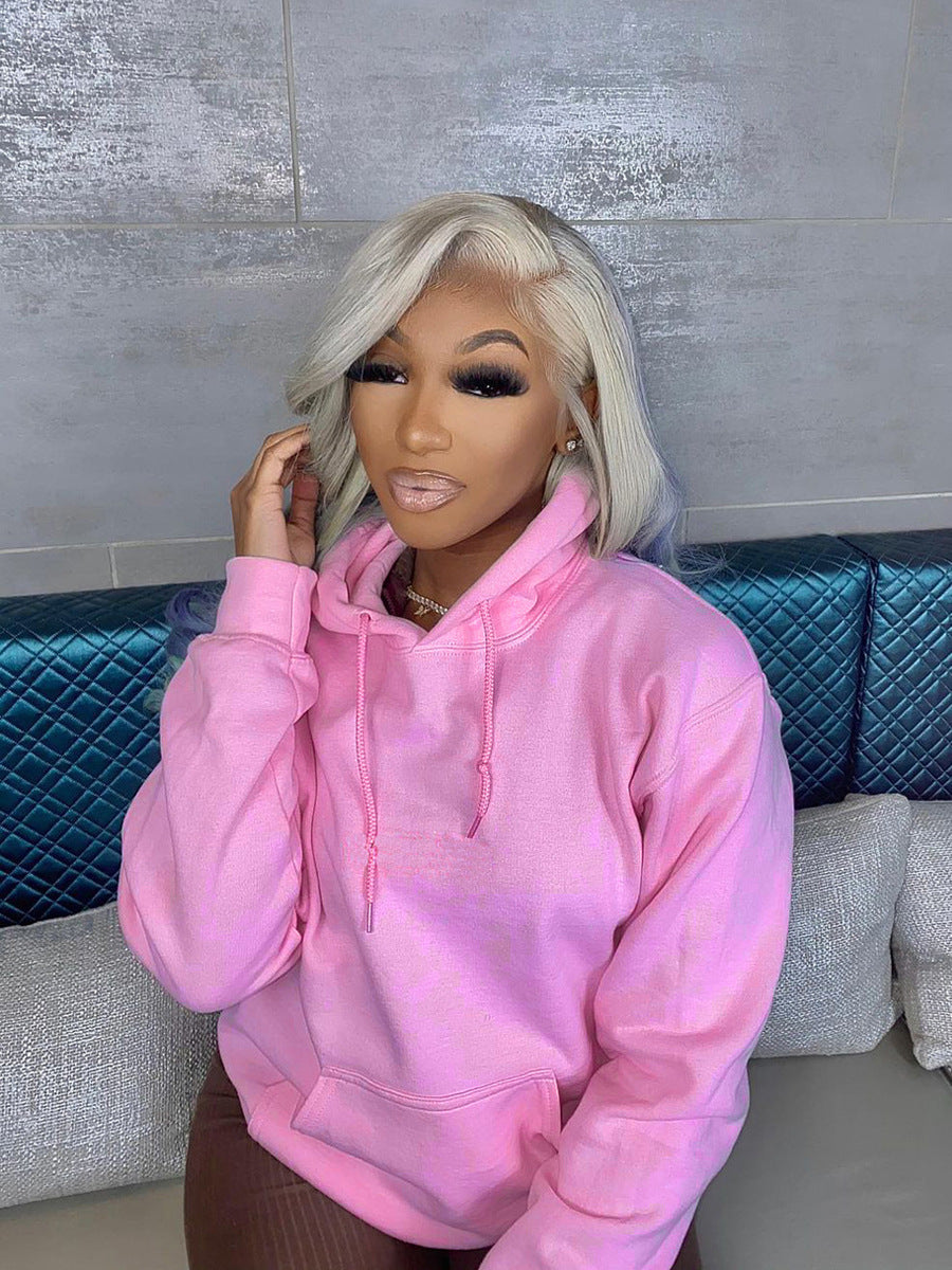 Damen sportlicher Kapuzenpullover mit weichem Innenfutter und praktischen Taschen WW