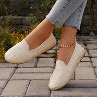 Damen Atmungsaktive Slipper-Espadrilles mit Jute-Details WW