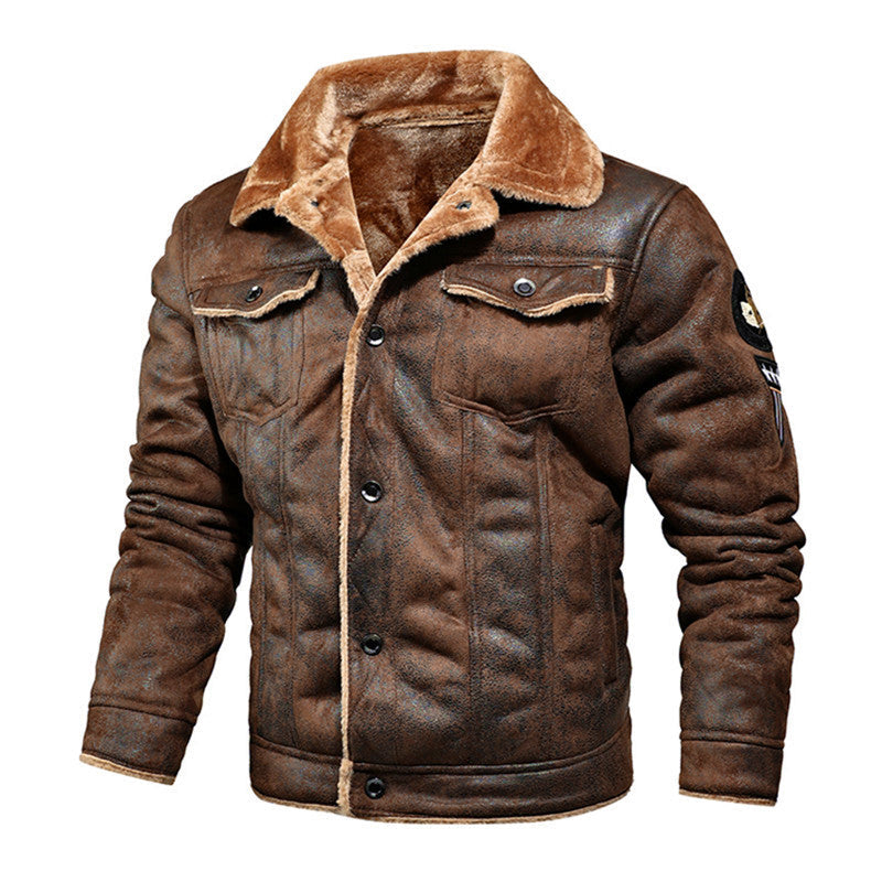 W&W Mode | Leder Pilotenjacke mit Weicher Fütterung Marinus
