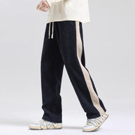Damen Bequeme Freizeithose mit strukturiertem Stoff und seitlichen Streifen WW