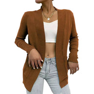 Damen Strickjacke mit strukturiertem Design und praktischen Taschen WW