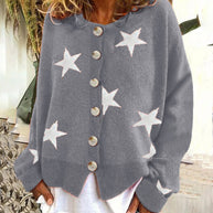 Damen Strickjacke mit Sternenmotiv WW
