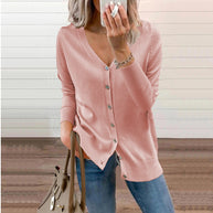 WW | Knopf Strick Cardigan Pullover