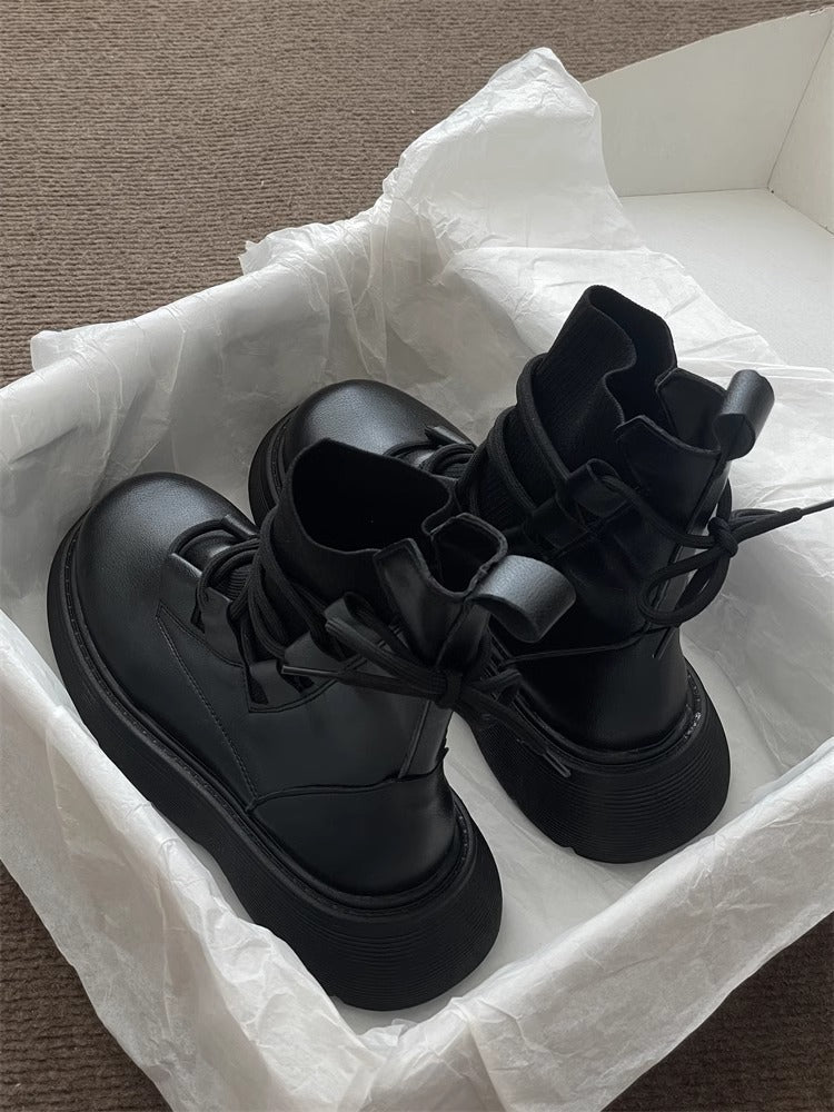 Damen derbe Stiefel mit grober Sohle