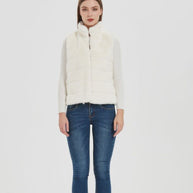 Damen Steppweste mit hohem Kragen und trendigem Schnitt WW