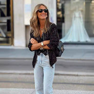 Damen Glitzer-Collegejacke mit glänzenden Pailletten und hohem Tragekomfort WW