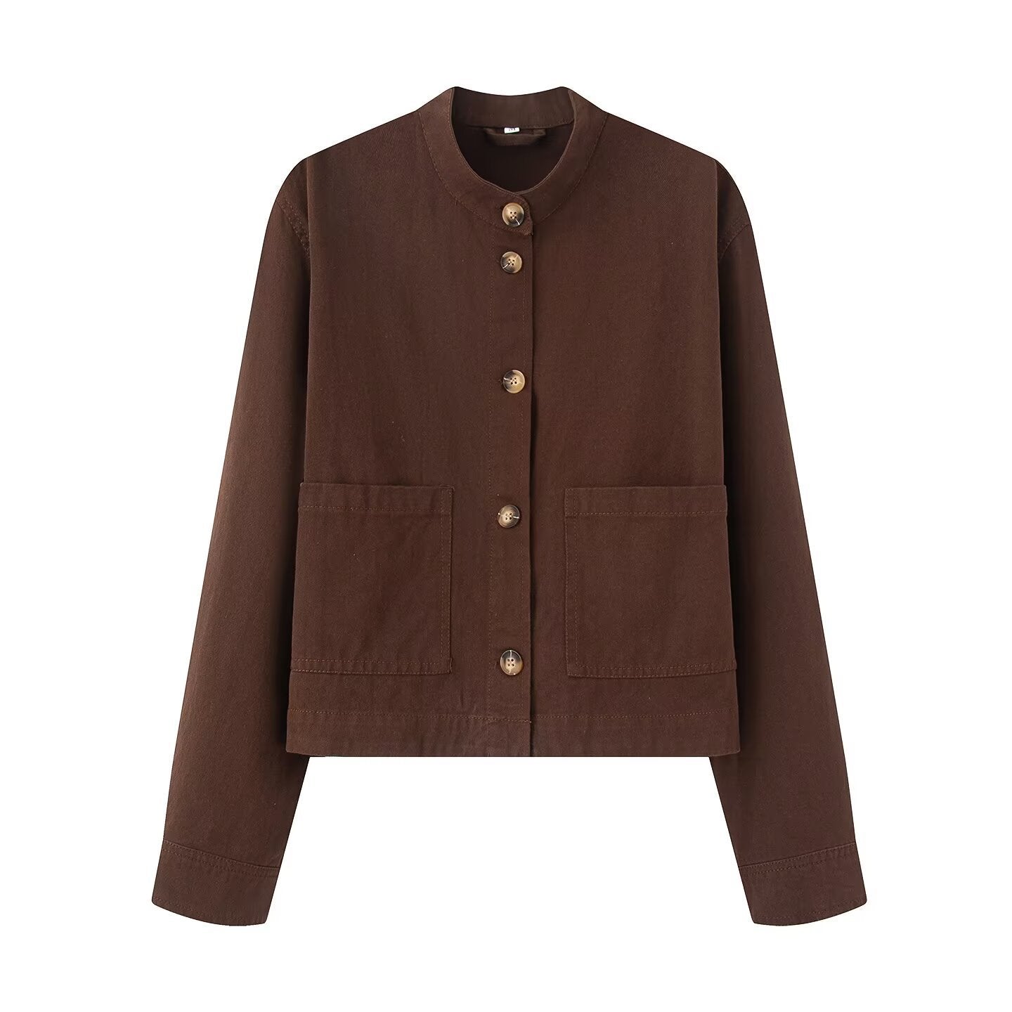 Damen Baumwolljacke mit Knopfleiste und praktischen Taschen WW