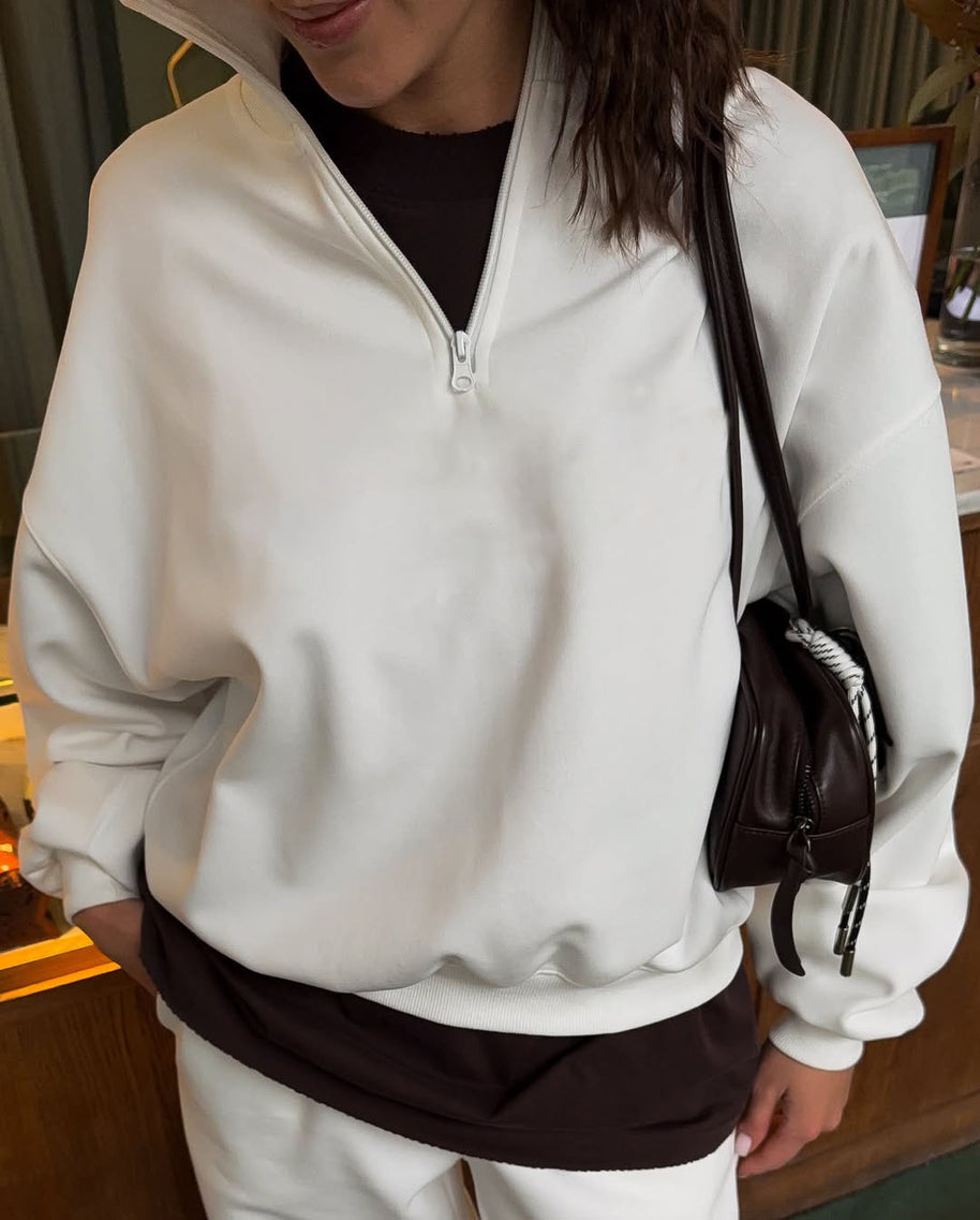 Damen Sportlicher Pullover mit hohem Kragen WW