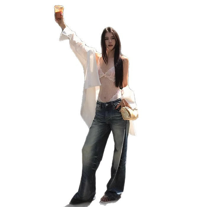 Damen Spitzen Bodysuit mit zarten Detaillierungen WW