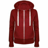 Damen Sportliche Kapuzenjacke mit praktischen Taschen und Reißverschluss WW