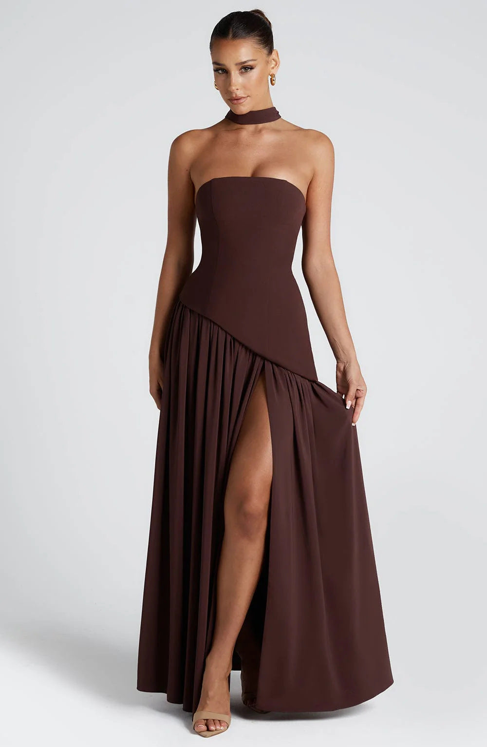 Damen Abendkleid mit asymmetrischem Schnitt WW