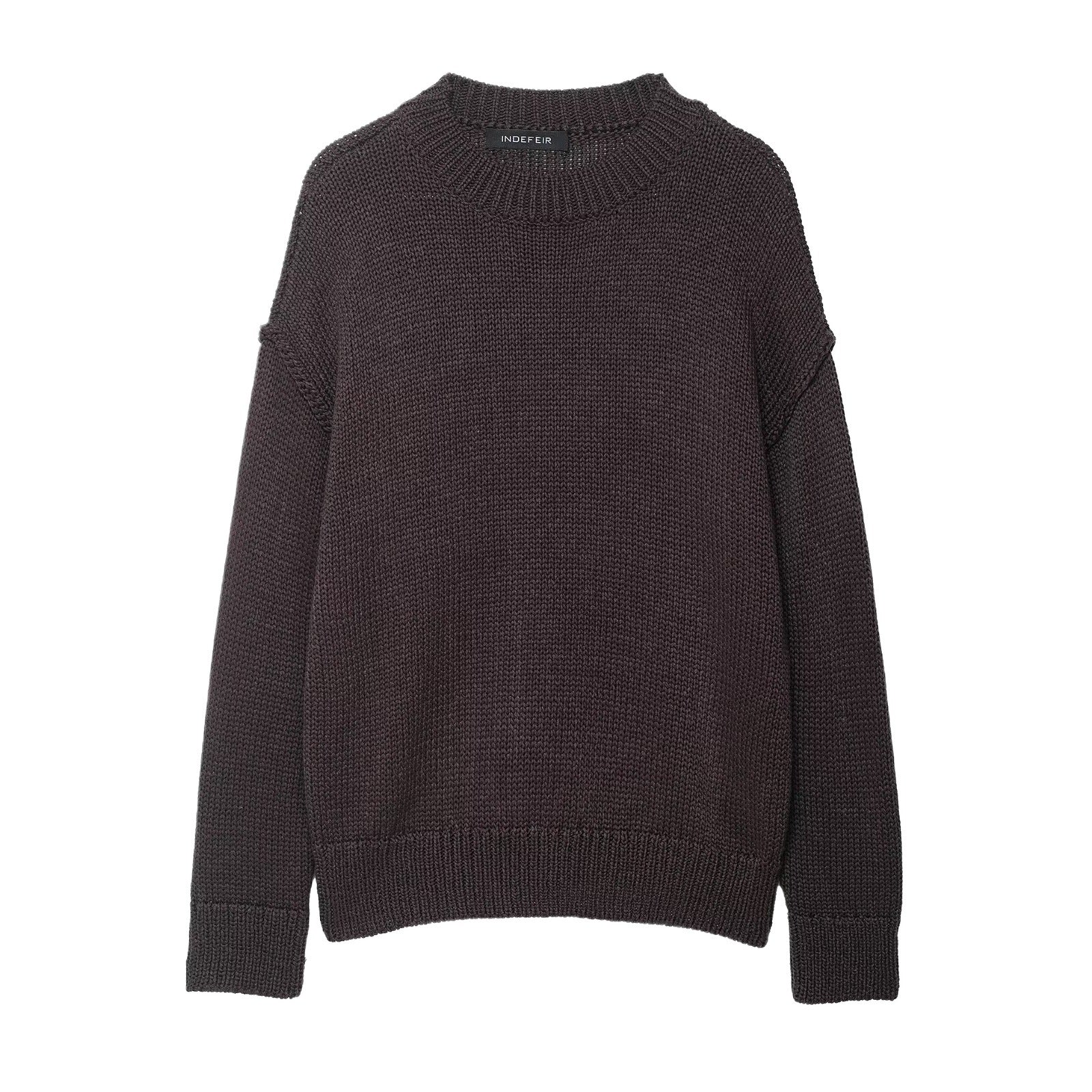 Damen bequemer Strickpullover mit Rundhalsausschnitt und lässigem Schnitt WW