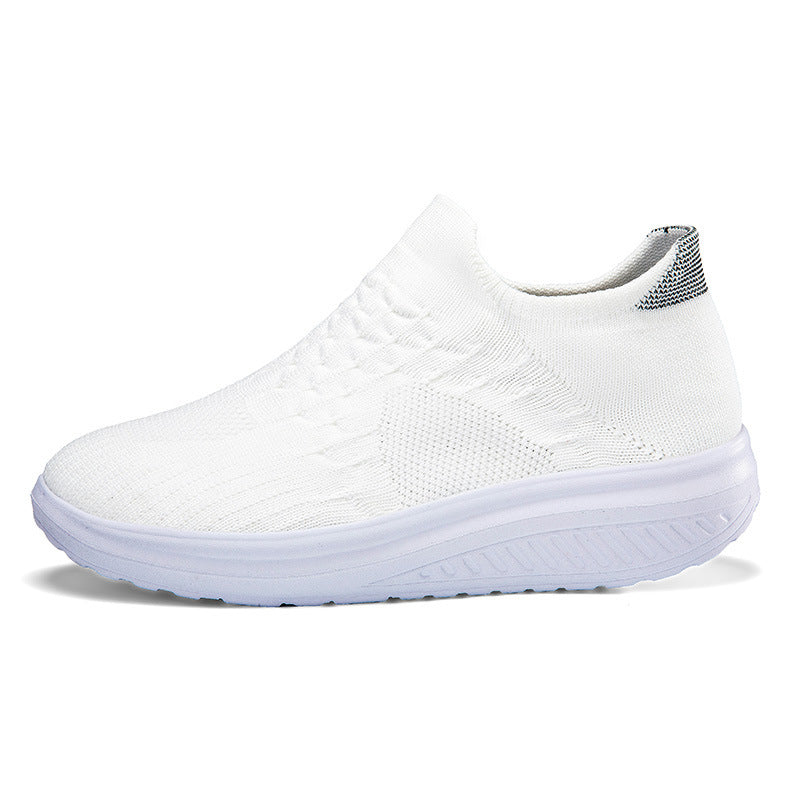 Damen Slip-On Sport Sneakers mit atmungsaktivem Strickdesign WW