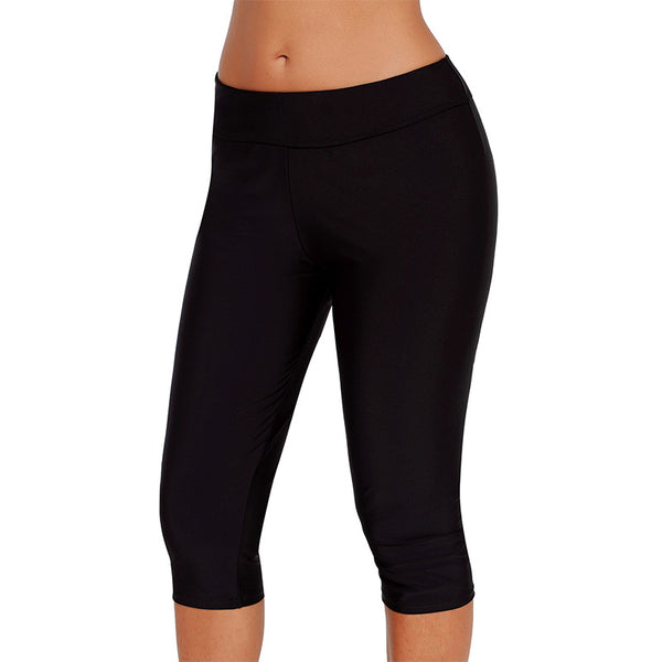 Damen Sportliche 3/4-Leggings mit hohem Bund und atmungsaktivem Material WW