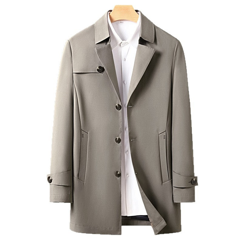 Herren Trenchcoat mit modischem Schnitt und funktionalen Taschen WW