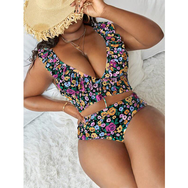 W&W | Großer bedruckter geteilter Bikini