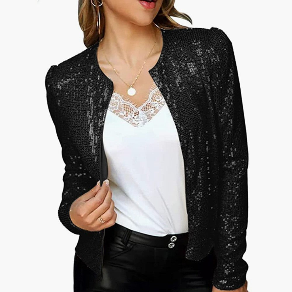 Damen Glitzernde Strickjacke WW