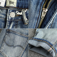 Damen Slim-Fit Jeans mit lässigen Fransen WW